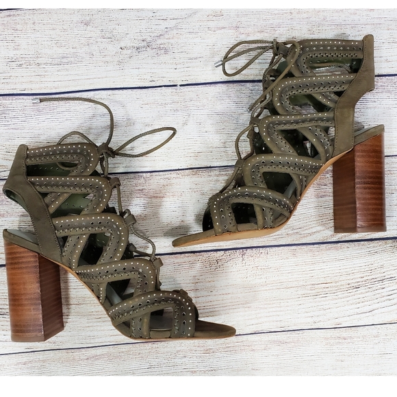 1. State Kayley Caged Lace-Up Studded Sandal - Picture 3 of 7